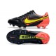 New Nike Tiempo Legend 9 Elite FG Shoes Black Red Yellow