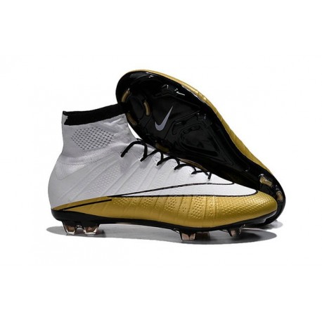 White Gold CR7 Nike Mercurial Superfly 4 FG Soccer Boot