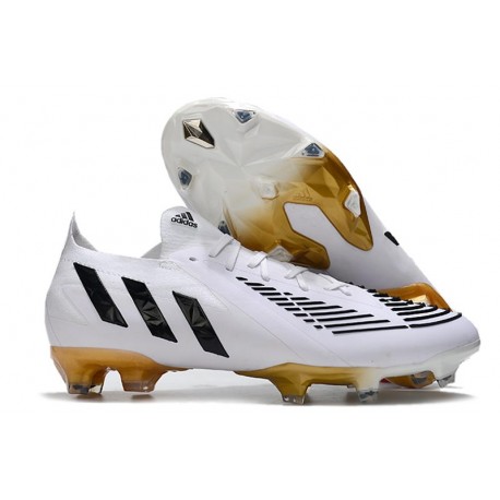 adidas Low Cut Predator Edge.1 FG White Black Golden