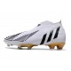 adidas Predator Edge+ FG Soccer Cleats White Black Gold