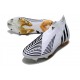 adidas Predator Edge+ FG Soccer Cleats White Black Gold