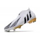 adidas Predator Edge+ FG Soccer Cleats White Black Gold