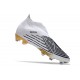 adidas Predator Edge+ FG Soccer Cleats White Black Gold