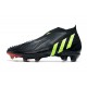 adidas Predator Edge+ FG Soccer Cleats Black Green