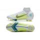 Nike Mercurial Superfly VIII Elite FG Cleats White Blue Yellow