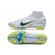 Nike Mercurial Superfly 8 Elite AG Cleats Grey Blackened Blue