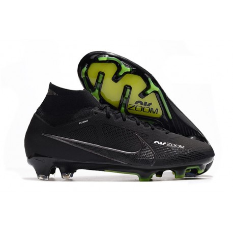 Nike Zoom Mercurial Superfly 9 Elite FG Cleats Black Dk Smoke Grey Summit White Volt