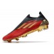 New adidas X Speedflow+ FG Vivid Red Gold Metallic Core Black