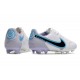 New Nike Tiempo Legend 9 Elite FG Shoes White Black Blue