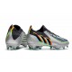 adidas Low Predator Edge.1 FG Silver Metallic Core Black Solar Yellow