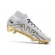Nike Zoom Mercurial Superfly 9 Elite FG Cleats White Gold Black