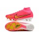 Nike Zoom Mercurial Superfly 9 Elite FG Cleats Pink Yellow