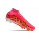 Nike Zoom Mercurial Superfly 9 Elite FG Cleats Pink Yellow