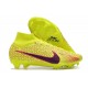 Nike Zoom Mercurial Superfly 9 Elite FG Cleats Yellow Red Black