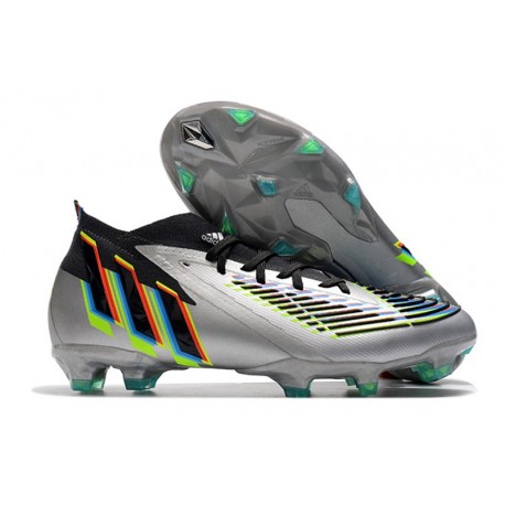 New adidas Predator Edge.1 FG Silver Metallic Core Black Solar Yellow