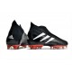 adidas Predator Edge+ FG Soccer Cleats Core Black White Solar Red
