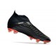 adidas Predator Edge+ FG Soccer Cleats Core Black White Solar Red