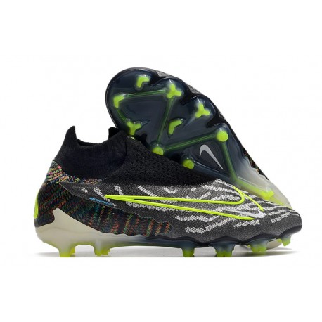 Nike Phantom GX Elite DF FG Firm Ground Black Volt White Blue Glow