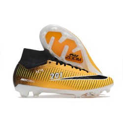 Nike Zoom Mercurial Superfly IX Elite Grass Yellow Black White