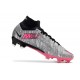 Nike Zoom Mercurial Superfly IX Elite XXV FG Metallic Silver Hyper Pink Black