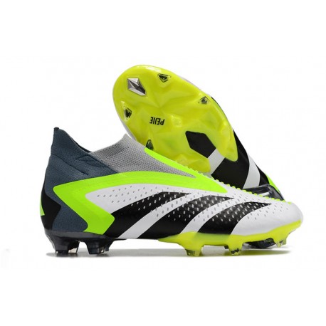 adidas Predator Accuracy+ FG Soccer Cleats White Black Yellow