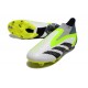 adidas Predator Accuracy+ FG Soccer Cleats White Black Yellow