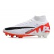 Nike Zoom Mercurial Superfly IX Elite Grass White Bright Crimson Black