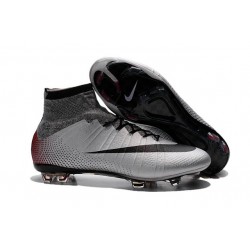 Ronaldo Nike Mercurial Superfly 4 FG Soccer Boot Silver Black Red