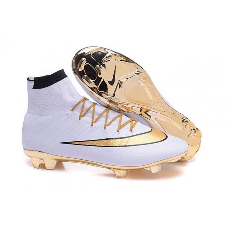 football cleats gold and white