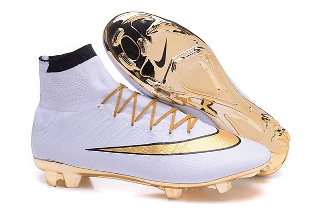 white gold football cleats