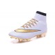 Top New Nike Mercurial Superfly Iv FG Football Cleats Ronaldo White Gold