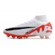 Nike Zoom Mercurial Superfly 9 Elite AG-Pro White Bright Crimson Black