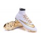 Top New Nike Mercurial Superfly Iv FG Football Cleats Ronaldo White Gold