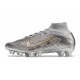 Nike Zoom Mercurial Superfly 9 Elite AG-Pro Metallic Silver Gold