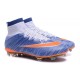 Top New Nike Mercurial Superfly Iv FG Football Cleats Speed Blue Orange