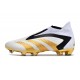 adidas Predator Accuracy+ FG Soccer Cleats White Gold Black
