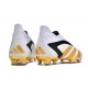 adidas Predator Accuracy+ FG Soccer Cleats White Gold Black