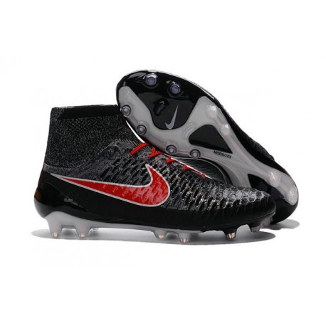 Nike 2016 Magista Obra FG ACC Football Shoes Black Red