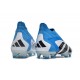 adidas Predator Accuracy+ FG Soccer Cleats White Blue Black