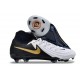 Nike Phantom Luna II Elite FG High Top White Black Metallic Gold Coin