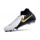 Nike Phantom Luna II Elite FG High Top White Black Metallic Gold Coin