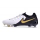 Nike Phantom Luna 2 Elite FG Low Cut White Black Metallic Gold Coin