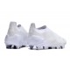 adidas Predator Elite Laceless FG Cleats White Silver