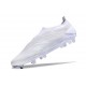 adidas Predator Elite Laceless FG Cleats White Silver