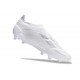 adidas Predator Elite Laceless FG Cleats White Silver