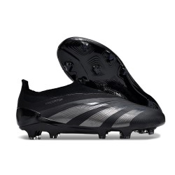 adidas Predator Elite Laceless FG Cleats Nightstrike - Core Black Carbon