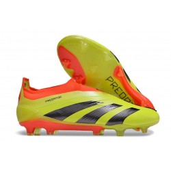 adidas Predator Elite Laceless FG Cleats Yellow Black Red