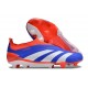 adidas Predator Elite Laceless FG Cleats Blue White Solar Red