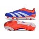 adidas Predator Elite Laceless FG Cleats Blue White Solar Red