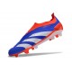 adidas Predator Elite Laceless FG Cleats Blue White Solar Red